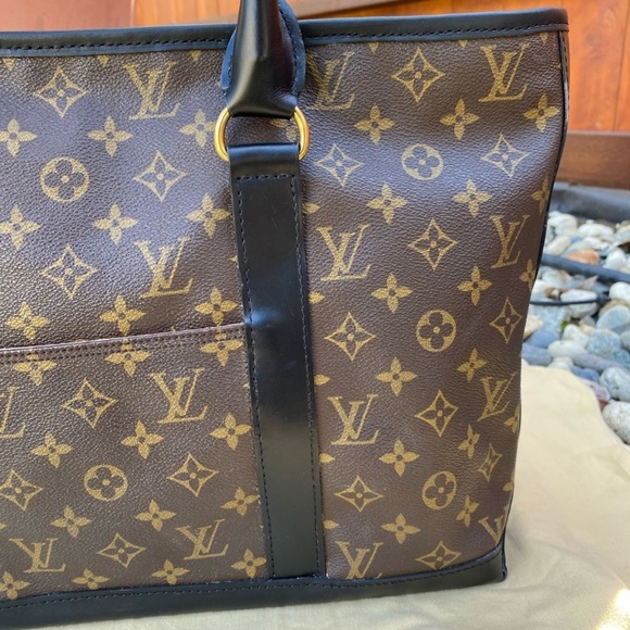 🌺NEW BLACK VACHETTA(not custom paint)🌺AUTH LOUIS SAC WEEKEND SHOPPING BAG 🎉 - Picture 9 of 17